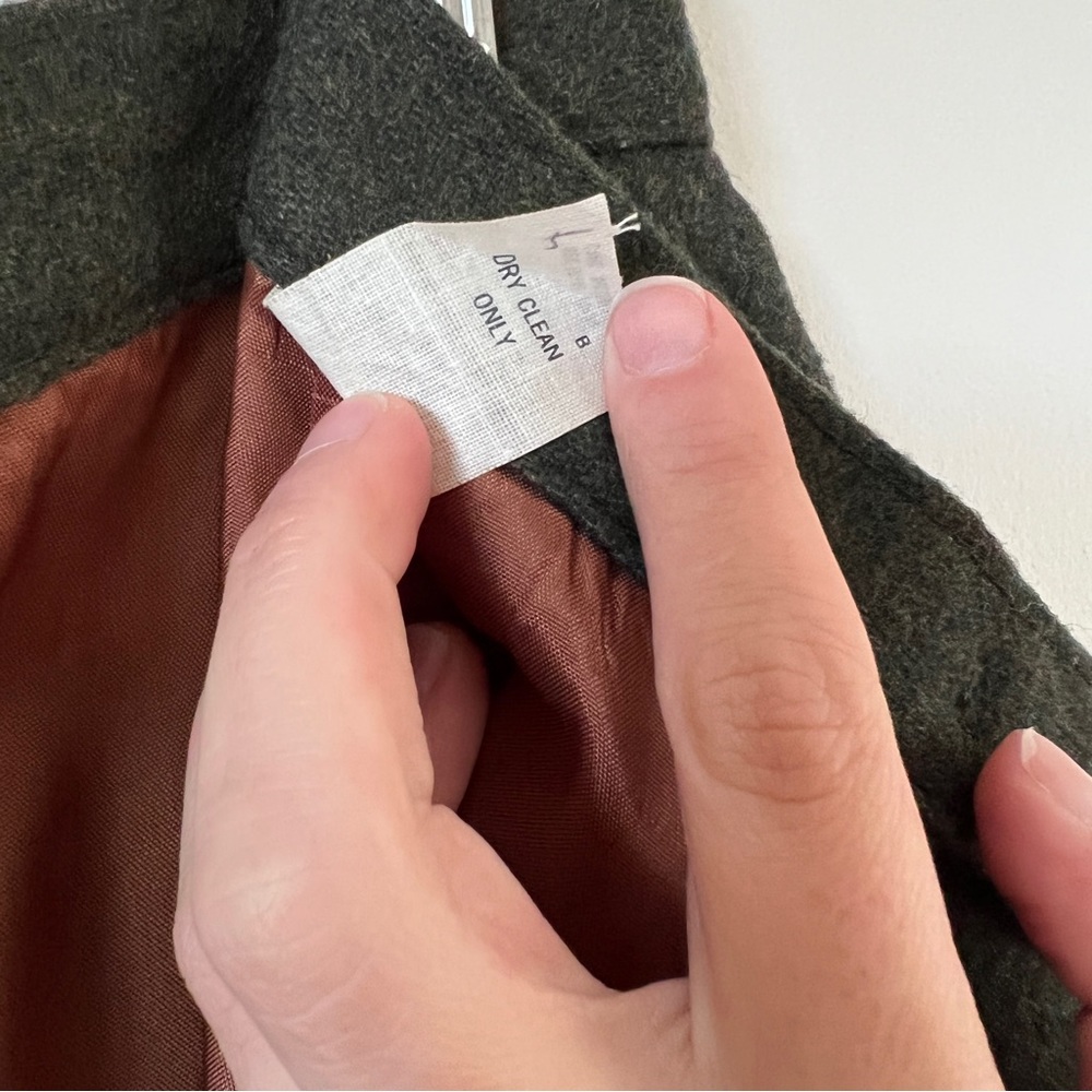 Vintage Wool Forest Green Skirt vintage size 9 - Picture 10 of 13